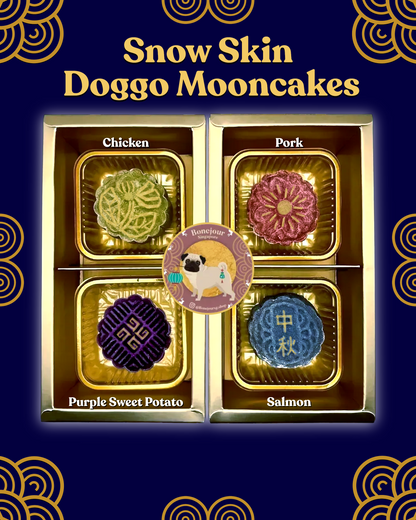 Snow Skin Doggo Mooncakes 🥮